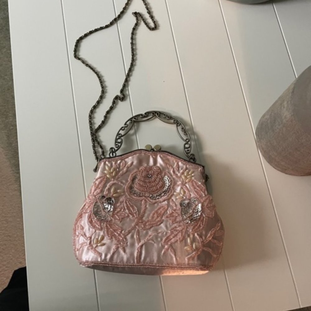 PINK SEQUIN EVENING BAG - Picture 2 of 4